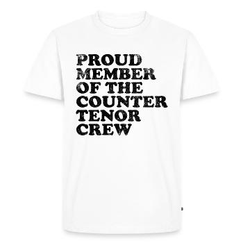 Fier membre de l’équipe Countertenor - noir - T-shirt Premium bio Homme - blanc - Devant - Nico (187cm)