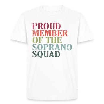 Fier membre de la Soprano Squad Vintage - T-shirt Premium bio Homme - blanc - Devant - Nico (187cm)