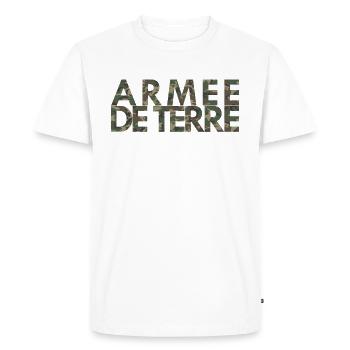 Armée de Terre CAMO - T-shirt Premium bio Homme - blanc - Devant - Nico (187cm)