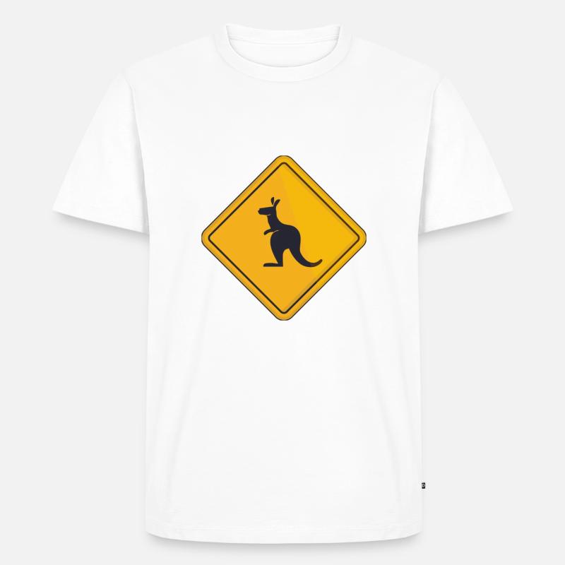 Australien Känguru down under - Männer Premium Bio T-Shirt - Weiß