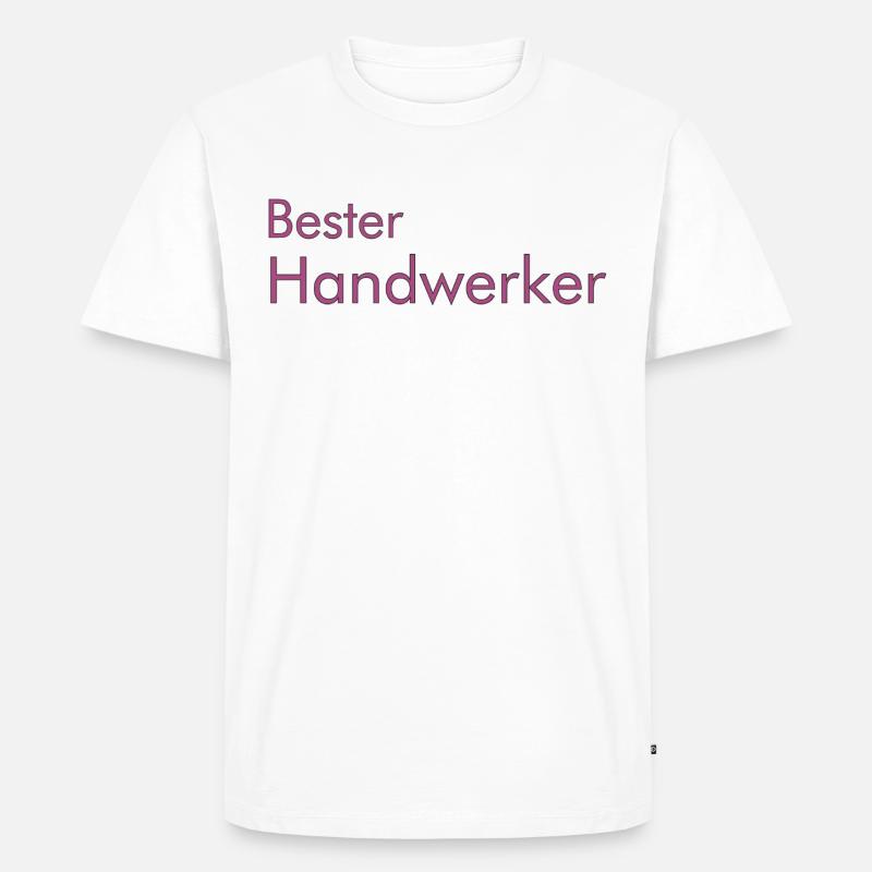 Bester Handwerker - Männer Premium Bio T-Shirt - Weiß