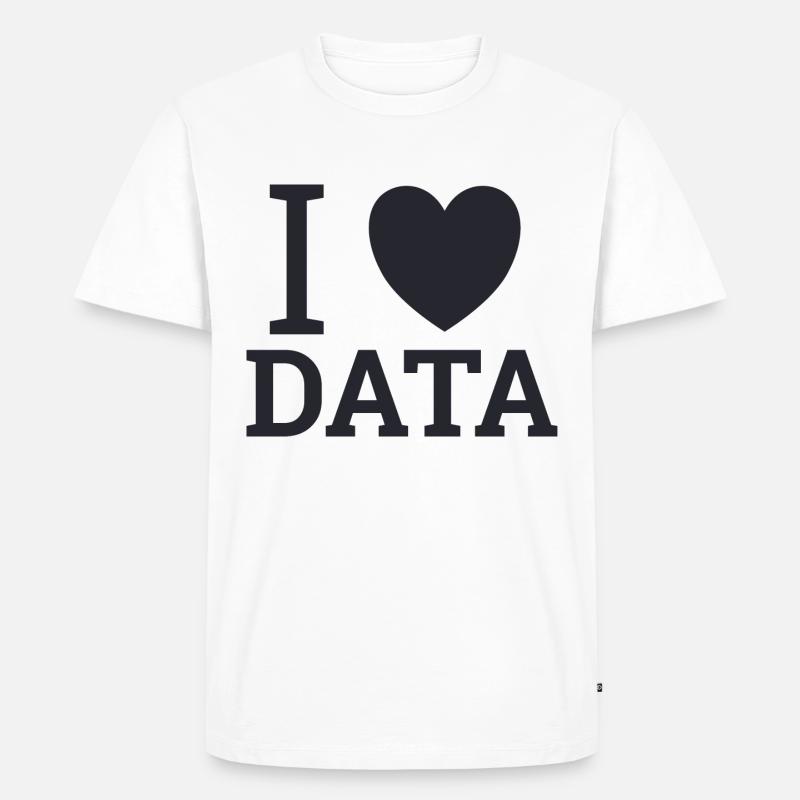 "Love Data" | Data Scientist - Männer Premium Bio T-Shirt - Weiß