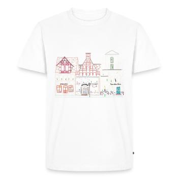 Lüneburg, Take a deep breath, Stintmarkt Germany - Men's Premium Organic T-Shirt - white - Front - Nico (187cm)
