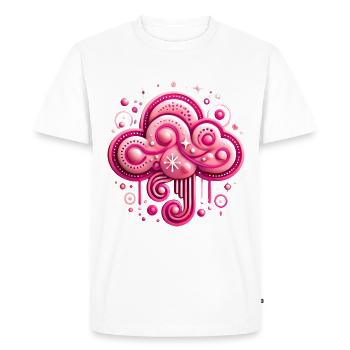 Conception fantaisiste de nuage rose - T-shirt Premium bio Homme - blanc - Devant - Nico (187cm)