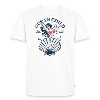Enfant océan - T-shirt Premium bio Homme - blanc - Devant - Nico (187cm)