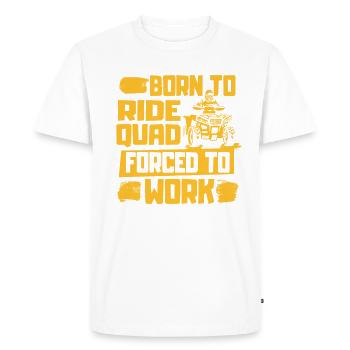 Pilote de quad | Né pour faire du quad - T-shirt Premium bio Homme - blanc - Devant - Nico (187cm)