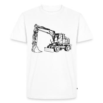 Pelle pelle pelle noir - T-shirt Premium bio Homme - blanc - Devant - Nico (187cm)