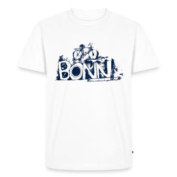 Motif De Vélo Bonn - T-shirt Premium bio Homme - blanc - Devant - Nico (187cm)