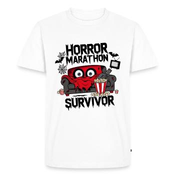 Horror Marathon Survivor Design - Men's Premium Organic T-Shirt - white - Front - Nico (187cm)