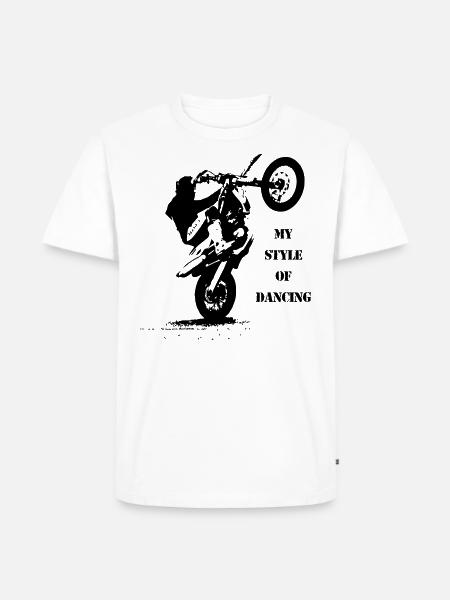 Moto Cross Cross Moto Moto Moto - T-shirt Premium bio Homme - blanc