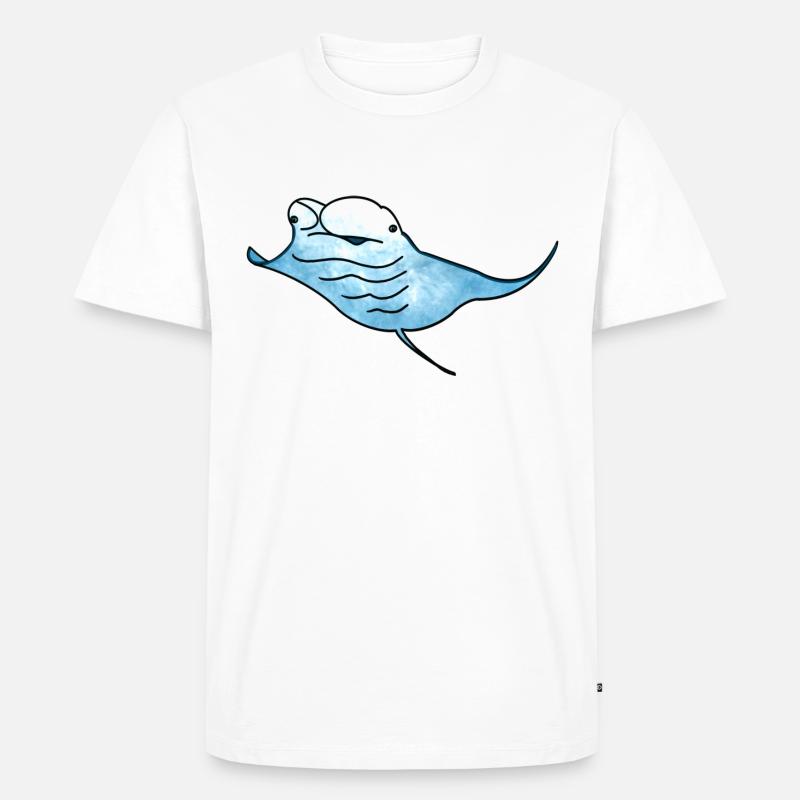 Mantarochen Manta Rochen - Männer Premium Bio T-Shirt - Weiß
