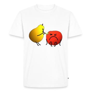 Apple and pear - Men's Premium Organic T-Shirt - white - Front - Nico (187cm)