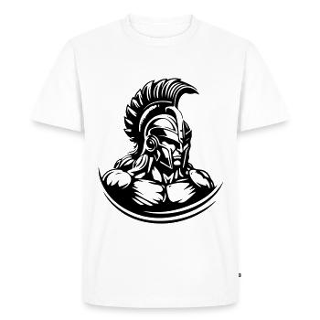 Muscles de gladiateurs guerriers spartiates - T-shirt Premium bio Homme - blanc - Devant - Nico (187cm)