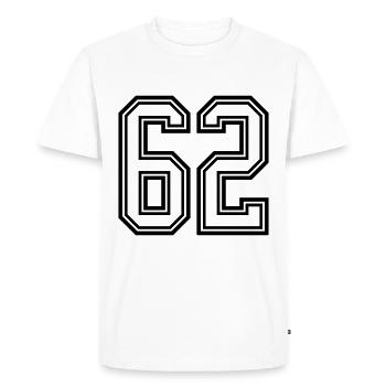 Symbole numérique 62 - T-shirt Premium bio Homme - blanc - Devant - Nico (187cm)