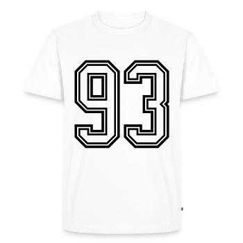 93 Number Symbol - Men's Premium Organic T-Shirt - white - Front - Nico (187cm)