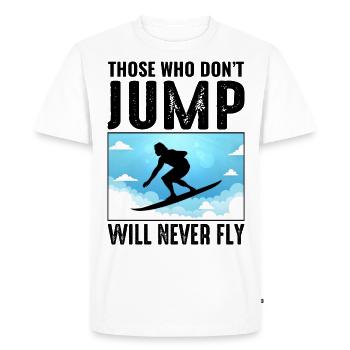 Skysurf Parachutisme Extreme Sport Skydiver Drôle - T-shirt Premium bio Homme - blanc - Devant - Nico (187cm)