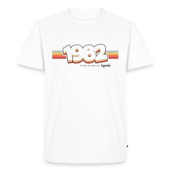 1982 the birth of legends - Men's Premium Organic T-Shirt - white - Front - Nico (187cm)