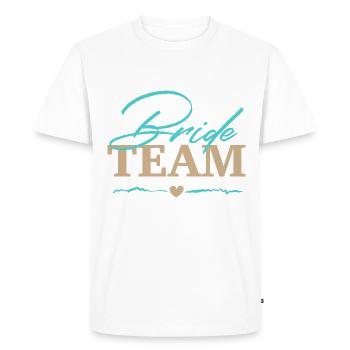 Enterrement de vie de jeune fille de l’équipe nuptiale - T-shirt Premium bio Homme - blanc - Devant - Nico (187cm)