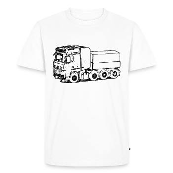 Poids lourd Camion poids lourd - T-shirt Premium bio Homme - blanc - Devant - Nico (187cm)