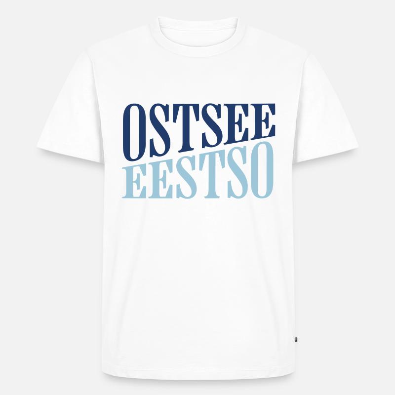 OSTSEE - Männer Premium Bio T-Shirt - Weiß