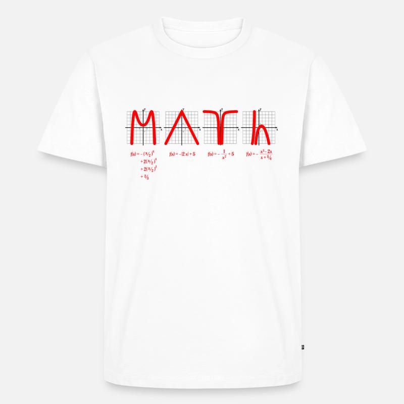 Math with Functions red - Männer Premium Bio T-Shirt - Weiß