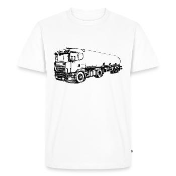Camion citerne camion ciężarówka camion citerne - T-shirt Premium bio Homme - blanc - Devant - Nico (187cm)