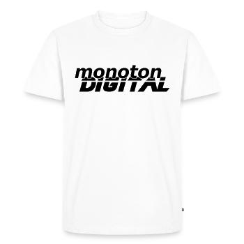 Monoton Digital Techno Party - T-shirt Premium bio Homme - blanc - Devant - Nico (187cm)
