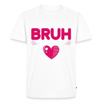 Bruh Formerly Known Funny Bruh Meme Mom Mom - Men's Premium Organic T-Shirt - white - Front - Nico (187cm)