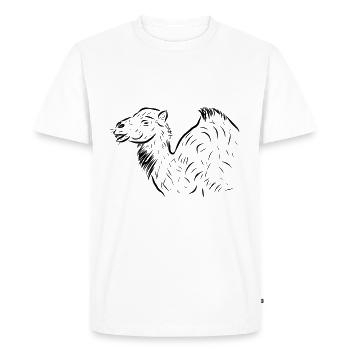 Chameau - T-shirt Premium bio Homme - blanc - Devant - Nico (187cm)