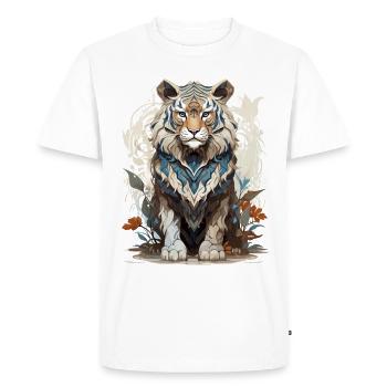 Tigre - T-shirt Premium bio Homme - blanc - Devant - Nico (187cm)