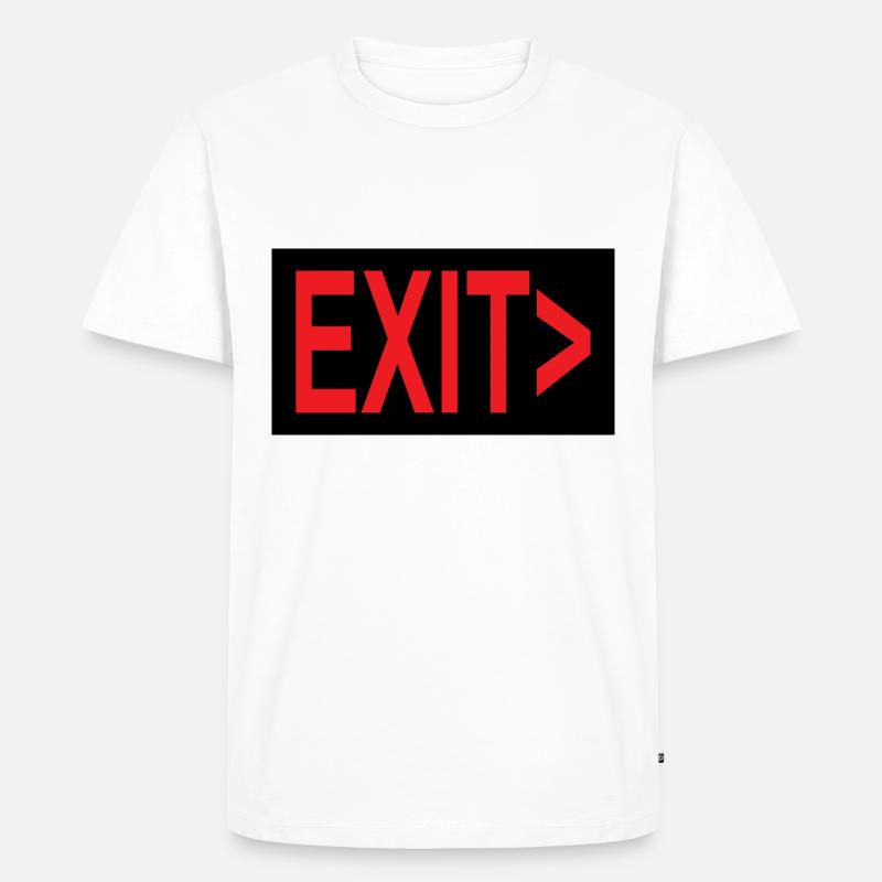 Exit / Exit / Emergency Exit - Men's Premium Organic T-Shirt - white