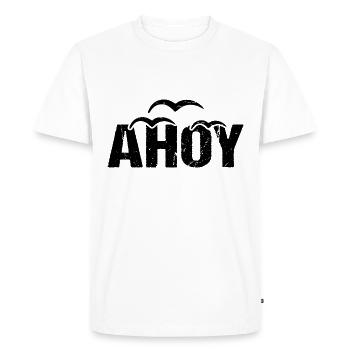Côte d’accueil du lac Ahoy - T-shirt Premium bio Homme - blanc - Devant - Nico (187cm)