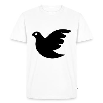 Symbole de la colombe - T-shirt Premium bio Homme - blanc - Devant - Nico (187cm)