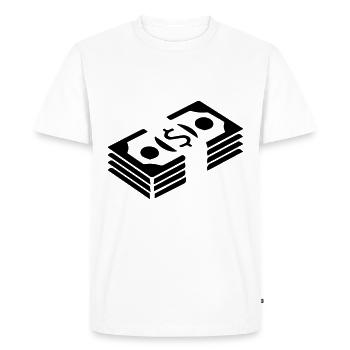 Monnaie Monnaie Silhouette - T-shirt Premium bio Homme - blanc - Devant - Nico (187cm)