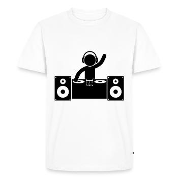 dj turntables - Men's Premium Organic T-Shirt - white - Front - Nico (187cm)