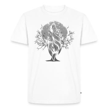 Cadeaux de la pleine lune de loup-garou - T-shirt Premium bio Homme - blanc - Devant - Nico (187cm)