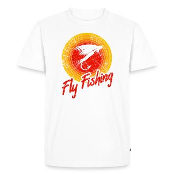 Fly fisherman Fly trout fisherman - Men's Premium Organic T-Shirt - white - Front - Nico (187cm)