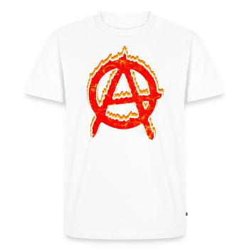 Symbole punk signe anarchie brûlante - T-shirt Premium bio Homme - blanc - Devant - Nico (187cm)