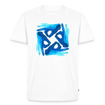 Plongeur signe symbole art cadeau de plongeur - T-shirt Premium bio Homme - blanc - Devant - Nico (187cm)