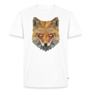 Fox polygon fox head artist art gift - Men's Premium Organic T-Shirt - white - Front - Nico (187cm)