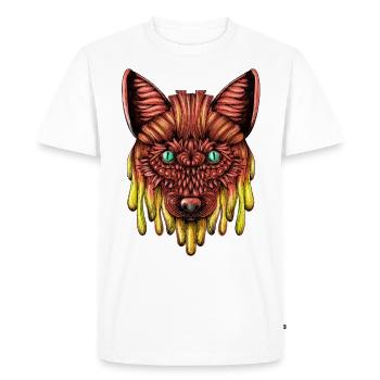 Renard en fusion - T-shirt Premium bio Homme - blanc - Devant - Nico (187cm)
