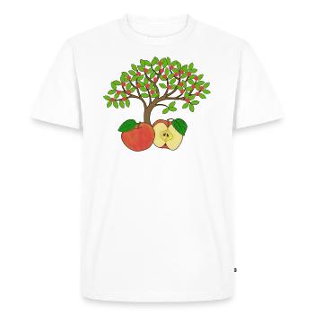 Pommier, pomme - T-shirt Premium bio Homme - blanc - Devant - Nico (187cm)