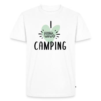 J'adore le camping - T-shirt Premium bio Homme - blanc - Devant - Nico (187cm)