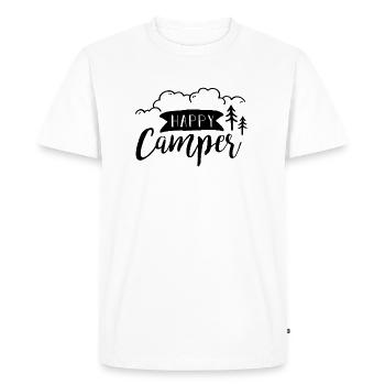 Campeur heureux - T-shirt Premium bio Homme - blanc - Devant - Nico (187cm)