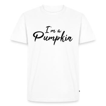 Costume d'Halloween Citrouille - Je suis une citrouille - T-shirt Premium bio Homme - blanc - Devant - Nico (187cm)