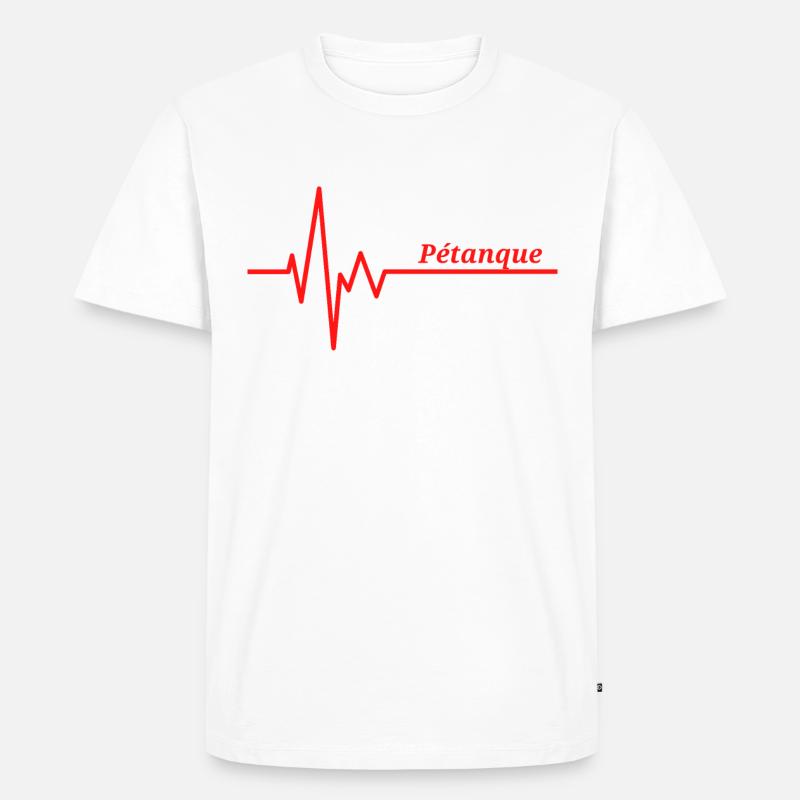 Petanque Humor Geschenk - Männer Premium Bio T-Shirt - Weiß
