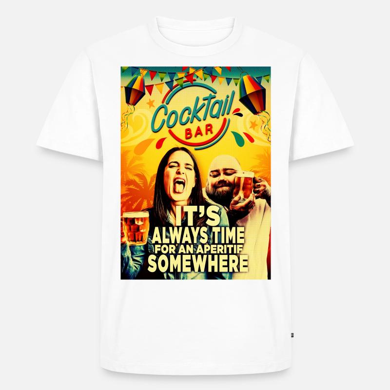 Aperitif - Männer Premium Bio T-Shirt - Weiß