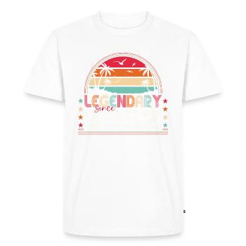 Legendary September 1952 70th birthday gift - Men's Premium Organic T-Shirt - white - Front - Nico (187cm)
