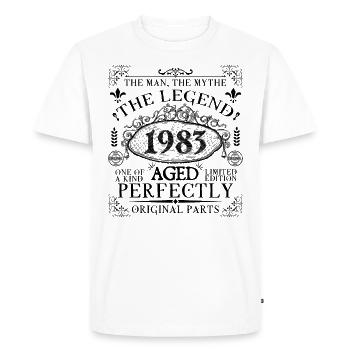 1983| The Legend since 1983 birthday - Men's Premium Organic T-Shirt - white - Front - Nico (187cm)