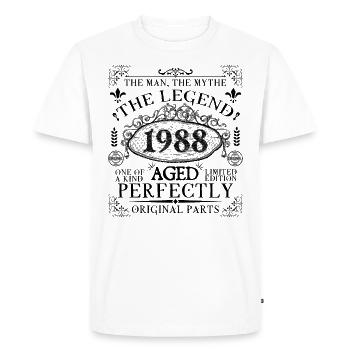 1988 | The Legend since 1988 birthday - Men's Premium Organic T-Shirt - white - Front - Nico (187cm)